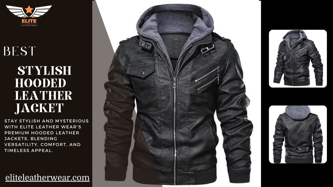 Stylish Hooded Leather Jacket