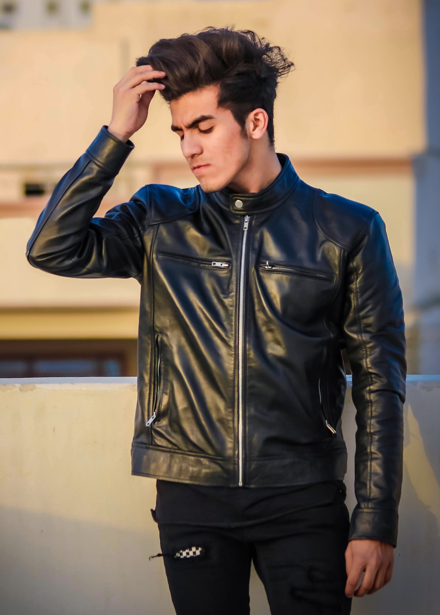 Black Leather Jacket Men