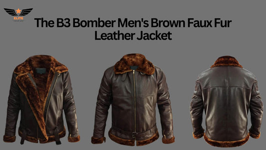 Classic Style Meets Comfort: The B3 Bomber Men's Brown Faux Fur Leather Jackets