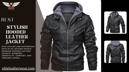  Stylish Hooded Leather Jacket