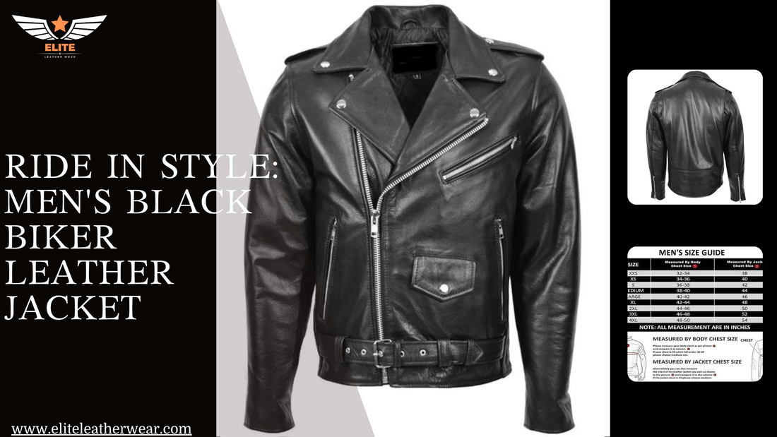 Ride in Style: Men's Black Biker Leather Jacket