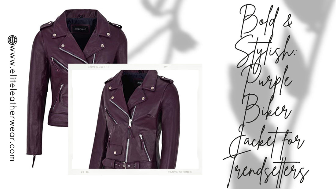 Bold & Stylish: Purple Biker Jacket for Trendsetters