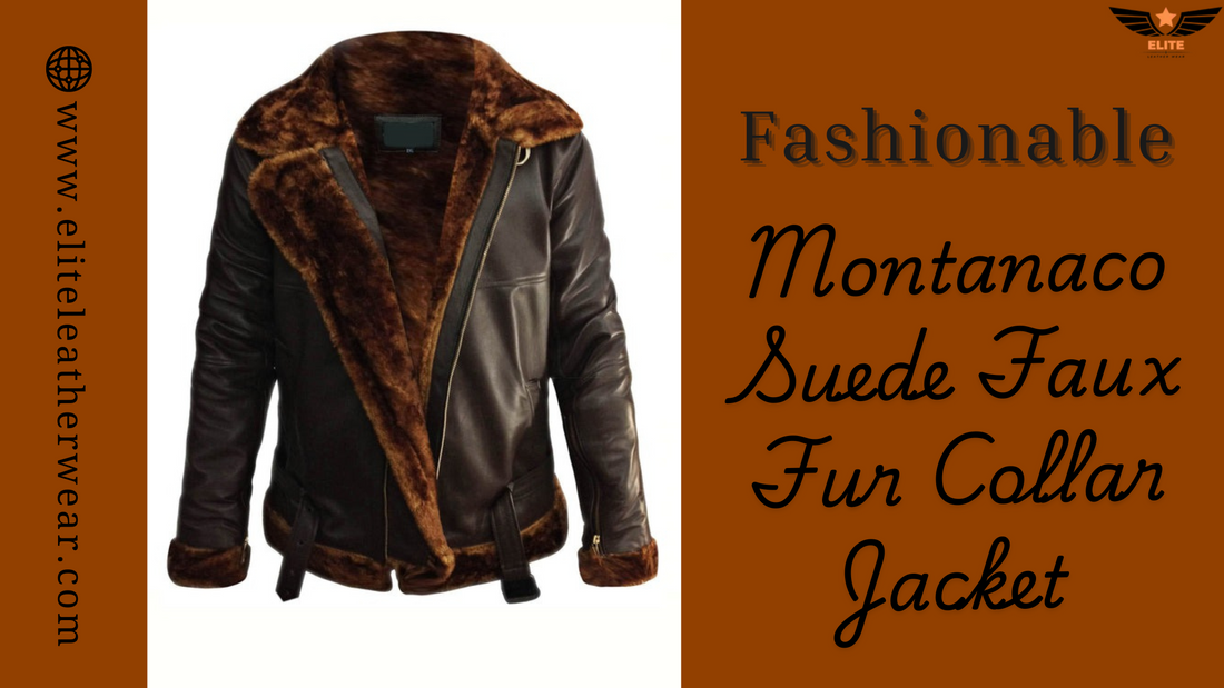 montanaco suede faux fur collar jacket