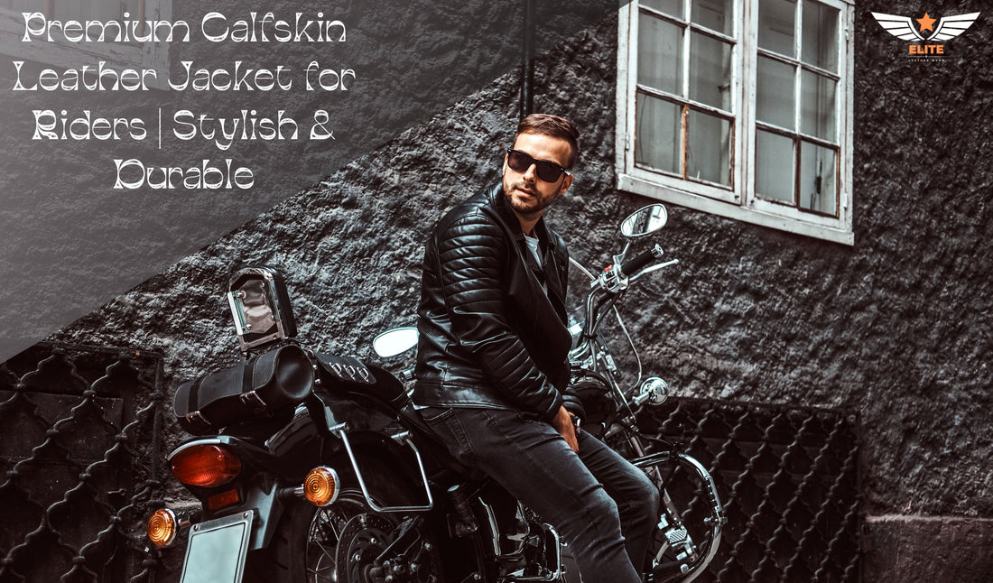 Premium Calfskin Leather Jacket for Riders | Stylish & Durable