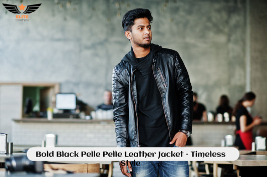 black pelle pelle leather jacket