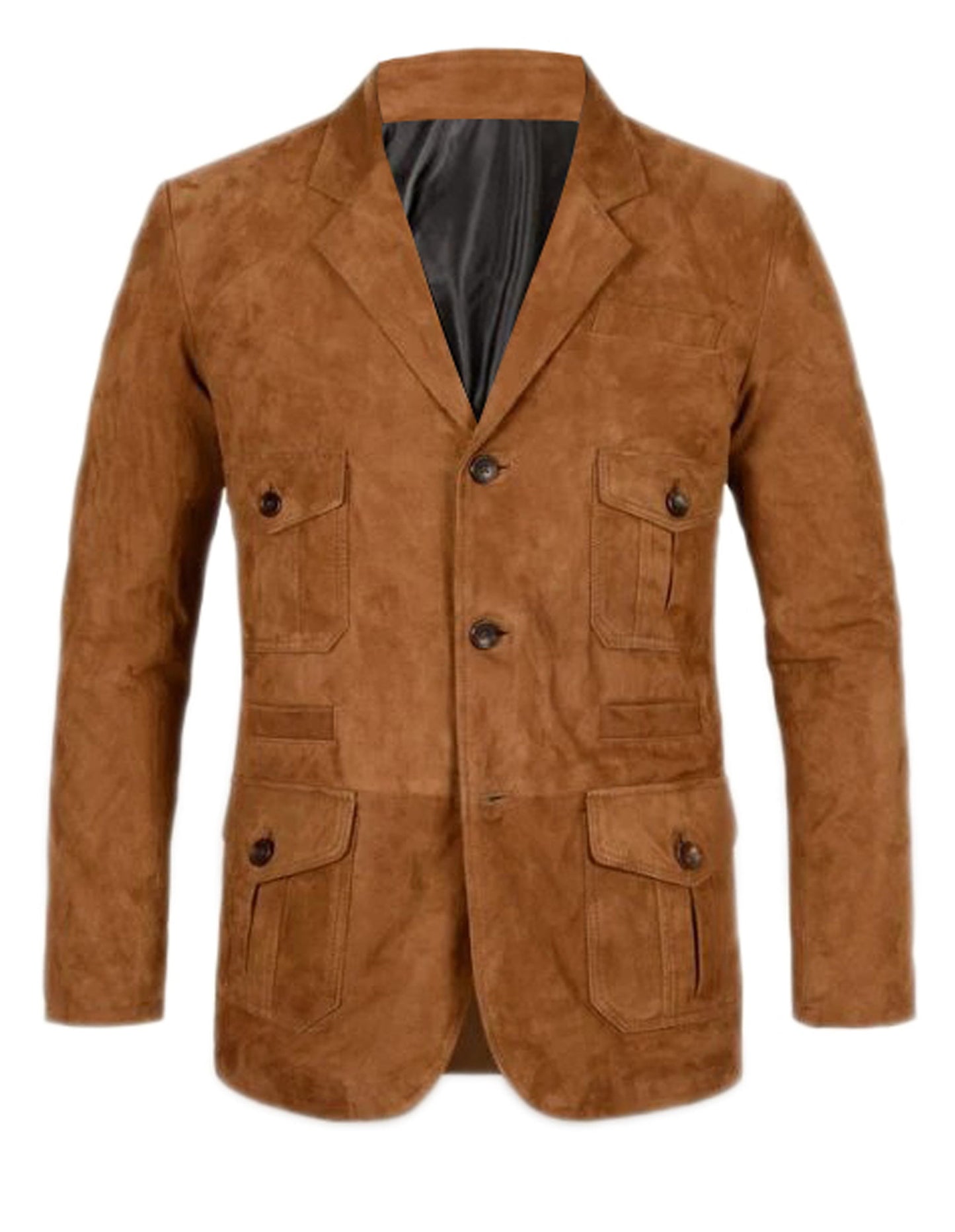 Four Pocket Suede Leather Blazer Men