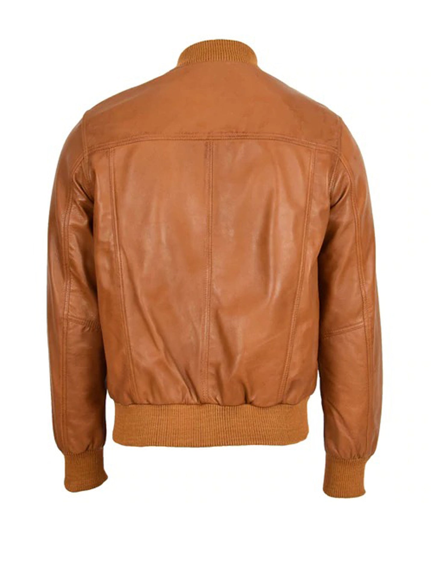 Mens Tan A2 Bomber Sheepskin Leather Jacket