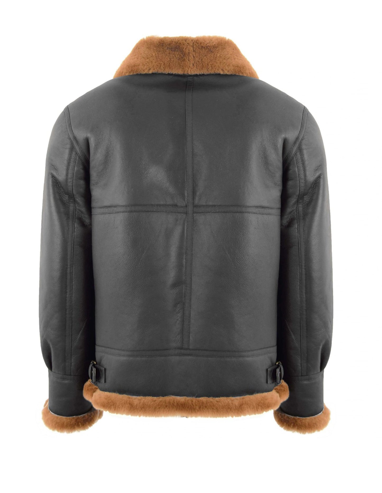 B3 Bomber Mens Brown Shearling Bomber Leather Jacket