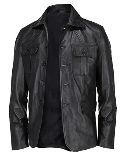 Mens Classic Leather Blazer