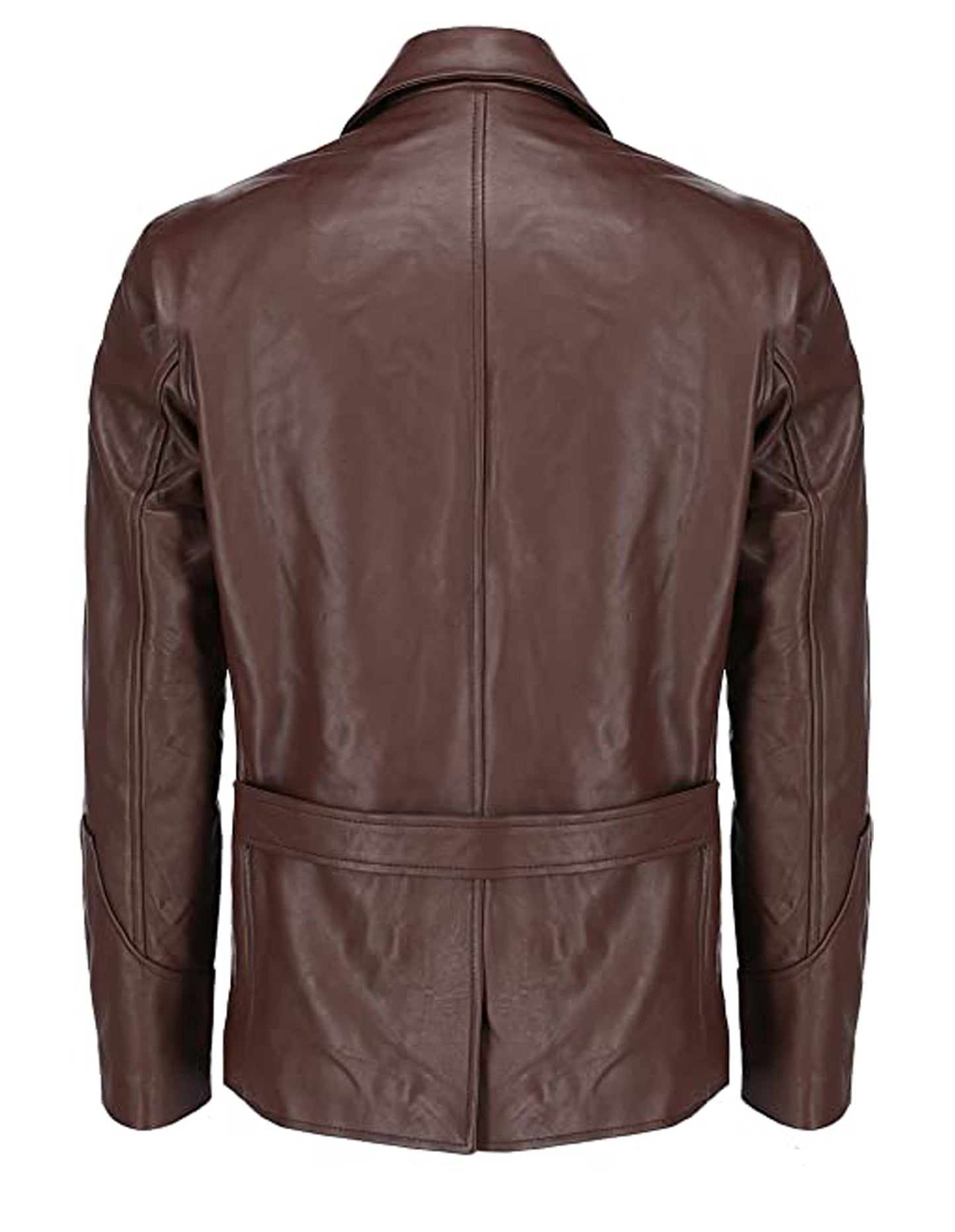 Dark Brown Leather Blazer For Men