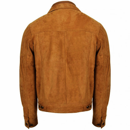 Tan Suede Leather Jacket Men