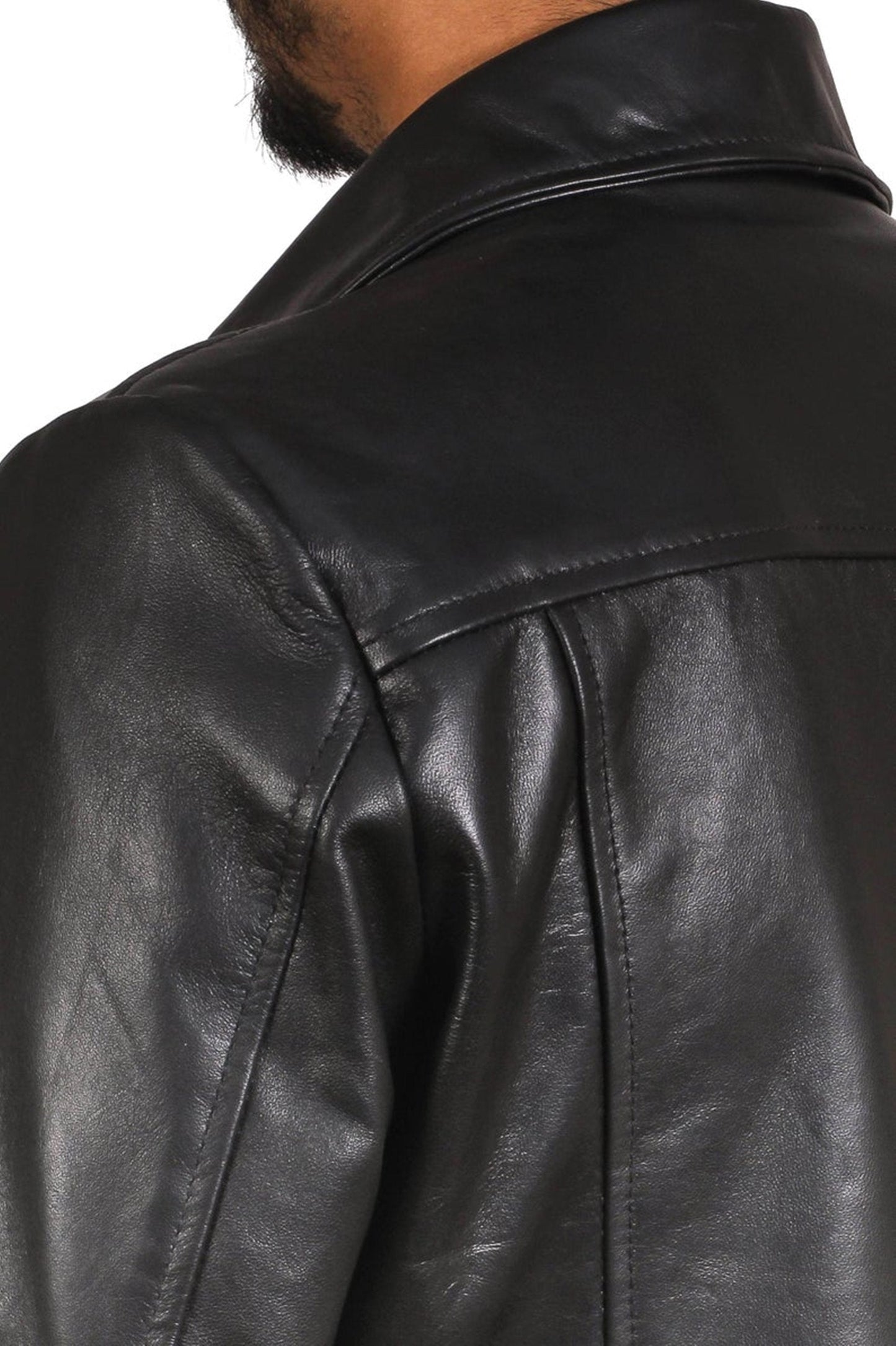 Black Leather Trench Coat Mens